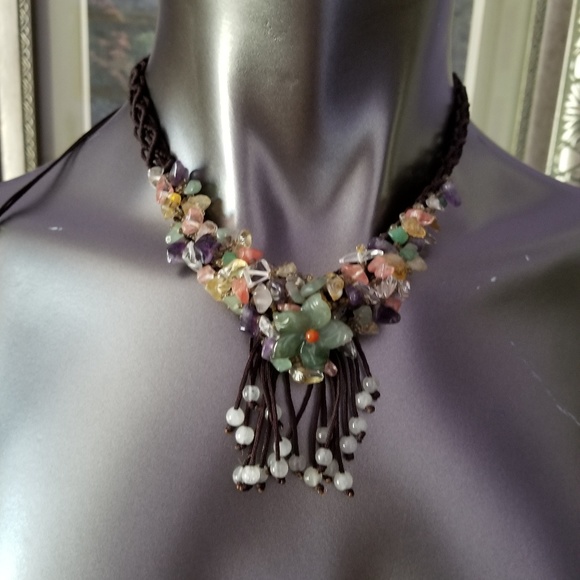 Jade, Crystal's adjustable chocker/necklace - Picture 3 of 3